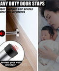 10 Pack Built Tough Heavy Duty 3.7 Inch Door Stopper Made From 304 Stainless Steel With Rubber Tips Wall Mounted Wall Protector