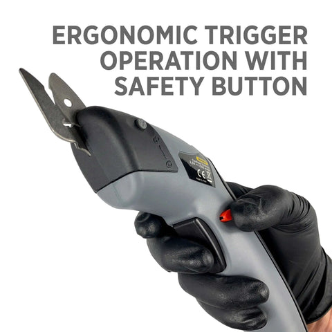 Cordless Electric Craft Scissors With Two Blades And Charger One Button Operation No Fuss Rechargeable Battery Easy Cut held in hand