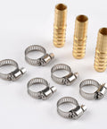 Brass Hose Joiner Repair Kit 3 Pack Half Inch Hose Mender With Stainless Steel Clamps Leakproof Barbed Coupler For Garden Hose Repair