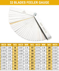 Universal Spark Plug Gap Tool With 32 Steel Feeler Blades For Precise Gap Settings On 10mm 12mm 14mm And 16mm Spark Plugs