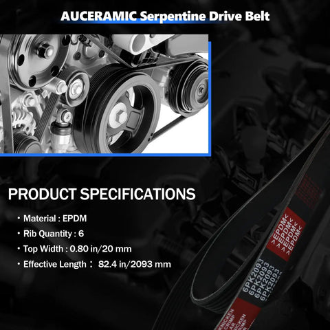 Heavy Duty Serpentine Drive Belt For 2012-2015 Honda Civic 1.8L And 2013-2015 Acura ILX 2.0L K060824 with EPDM material.