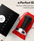 58mm Espresso Tamper With Flat Stainless Steel Base Barista Grade Coffee Tamper For Your Home Espresso Setup shown with packaging