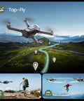 4K Drone With Camera For Beginners Easy To Fly Foldable GPS FPV Quadcopter flying over scenic landscape with follow me feature