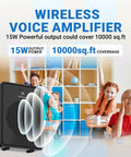 Wireless Microphone Headset Beast 15W Megaphone Speaker And Bluetooth Mic Personal PA System for Teachers in a classroom setting.