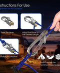 Hand securing 8 Pack Rope With Roller Tensioner For Easy Secure Tying Heavy Duty Retractable Buckle Rope With Accessory Cord