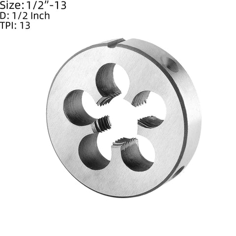 Pro Grade 1/2 Inch 13 UNC Tap And Die Set For Right Hand Threads Machine Thread Tap And Die High Speed Steel Tap Die close-up
