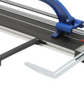 Close-up of 24 Inch Manual Tile Cutter With Tungsten Alloy Wheel And Guided Rail for precision cuts on ceramic tiles.