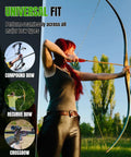 Archer using a recurve bow with Beefy 100 Grain Screw In Field Tips 24 Pack For Arrows 5 Sixteenth Inch Steel Archery Arrowheads