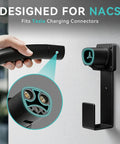 Keeping Your Tesla Setup Slick Demands A Solid Mount This Heavy Duty Stainless Steel Wall Charger Holder features a close-up of a charging connector.