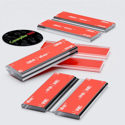 Heavy Duty Flex Piano Hinges Two Inch Wide Self Sticking No Glue Needed Low Profile Clear Acrylic Strip For Quick Fixups And Diy Setup Four Pack Solid with adhesive backing.