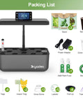 All In One Hydroponics Growing System Kit With Seeds Featuring 12 Pods Indoor Herb Garden And LED Grow Light Aeroponic Germination