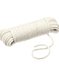 Natural Cotton Braided Rope With Synthetic Core, Low Stretch, All Purpose Indoor And Outdoor Use, 3 16 Inch By 50 Foot, Off White