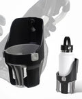 Golf Push Cart Cup Holder That Fits Clicgear Sun Mountain Bag Boy And More Large Size with bottle in black