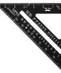 7 Inch Aluminum Rafter Square For Carpentry, Metal Triangle Square Ruler with gradations for angles and cuts