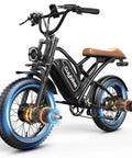 Side view of Dual Motor 5000W Peak Electric Bike for Adults with 52V 30Ah Battery, 20x4 Fat Tires, and hydraulic disc brakes.