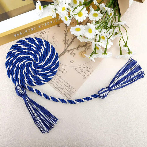 Royal Blue And White Graduation Cords For 2026 Honor Cord Braided 67 Inch Long Graduation Ropes For Ceremony Decor And Bachelor