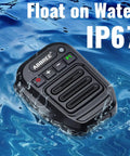 Waterproof Float Wireless Mic For Ham Radios 2 Pin Shoulder Speaker Microphone floating on water, IP67 rating