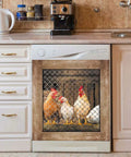 Rooster Magnetic Dishwasher Cover Sticker For Kitchens Fridge Door Panels Farmhouse Hen Decals For Home Appliances Easy To Trim 23 By 26 Inch Country Farmhouse Decor That Feels Cute