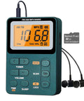 Rechargeable Pocket Radio With AM FM Tuner And Dope Reception Digital Tuning, MP3 Playback, Stereo Earphones, Big LCD Screen