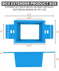 Dimensions of Two Pack 1 Gang Electrical Box Extender Kit With Four Screws Heavy Duty Weatherproof PVC Box Extender For Outlets