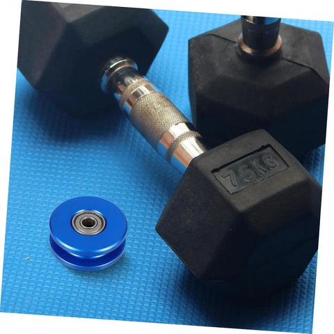 Aluminum U Groove Pulley Wheel With Heavy Duty Silent Roller And Double Bearings For Fitness Equipment And Home Gym Cable Systems For Durable Gym Pulley Wheel To Improve Smooth Quiet Workouts, blue aluminum pulley wheel with bearing