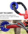 66000 Lbs Breaking Strength Winch Snatch Recovery Ring For Soft Shackle And Synthetic Rope Heavy Duty Snatch Block Ring For ATV UTV SUV Exterior Accessories Blue on soft shackle