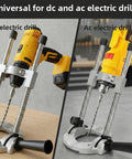 Portable Drill Guide With 90 Degree Adjustable Drill Press Attachment for DC and AC Electric Drills