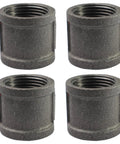 Heavy Duty One Half Inch Cast Iron Floor Flange Fittings For DIY Furniture And Shelving Projects Black DN15 Pipe Connections 4 Pack Pre Drilled Holes For Quick Install