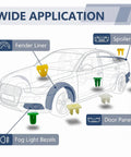 Wide application of Smooth 120 Piece Nylon Grommet Screw Kit For Car License Plates And Bumper Trim Universal Rust Proof Fasteners for fender liners.