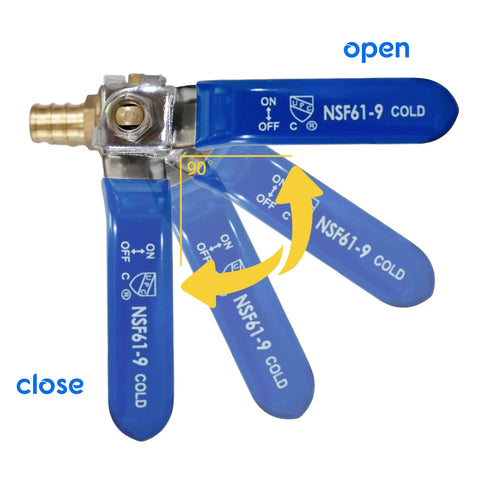 10 Pack 1/2 Inch PEX Brass Full Port Shut Off Ball Valve Hot And Cold Quarter Turn Red Blue Water Stop Valve For Residential Plumbing