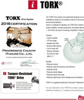 TORX Drive System certificate with features and benefits for Heavy Duty Security Screwdriver Bit Set 61 Piece.