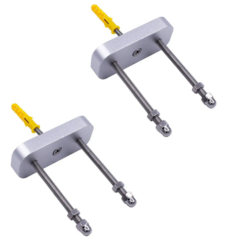 Dope Floating Skateboard Deck Display Wall Mount For Vertical Longboard Hanger With Stainless Steel Hardware Screws Included Patent Pending Type A Installation Manual, silver brackets with hardware