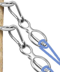 Heavy Duty Stainless Steel Horse Tie Ring Set with Eye Bolt and Quick Snap for Stable Training, Durable and Rust Resistant