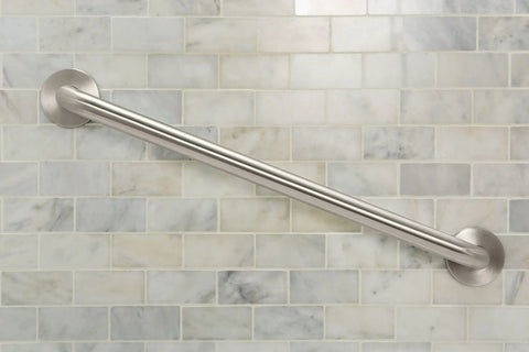 18 Inch Stainless Steel Handicap Grab Bar For Bathtub And Shower With Concealed Screws Polished Brass Finish Heavy Duty Rail
