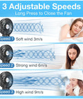 Portable Handheld Fan With USB Rechargeable Battery On The Go 180 Degree Foldable Quiet Mini Personal Cooling fan with three speed levels