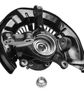 Front view of AWD Front Two Piece Steering Knuckles With Wheel Bearing Hubs Assembly for 2008-2013 Toyota Highlander 3.5L V6