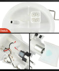 Top Tier Electric Fuel Pump Module Assembly For BMW 318i 318Is 318Ti 325is M3 1991 Through 1995 Straight Bolt On Plug And Play OE Style Drop In Setup Performance internal view showing connectors and fuel filter.