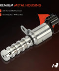 Two Piece Intake and Exhaust VVT Solenoid for Hyundai and Kia 1.6L L4 engines with metal housing