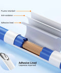 Pro Grade 446 Piece Heat Shrink Tubing Kit With Four To One Shrink Ratio Adhesive Lined cross-section layers labeled for insulation.
