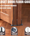 4 Pack Floor Mount Sliding Door Guides With Screws For 1 3 8 Inch Thick Doors, Bottom Track Guides For Barn Doors