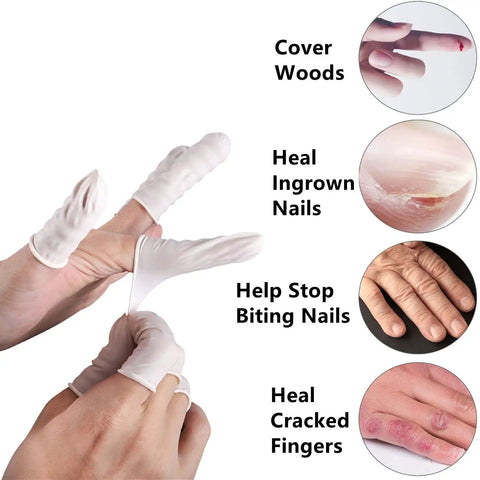 Latex Finger Cots 400 Count Small Disposable Fingertip Gloves Anti Static Flexible Rolled Design For Easy Slip On