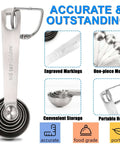 Must Have Sturdy Stainless Steel Measuring Spoons Set Of 6 With Metric And US Measurements for dry and liquid ingredients, durable and precise.