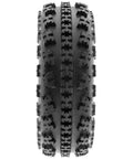 Front view of Knobby Sport ATV UTV Tires 22x7-10 Tubeless A027 6 Ply Set Of 2 for all terrain mud, sand, and rough tracks.