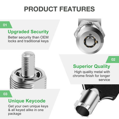 2 Pack Tool Box Lock With Keys 5/8 Inch Cabinet Lock Cam Lock Keyed Alike Set features enhanced security and durable design.