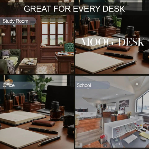 Leather Desk Organizer Set For Home Office And Office Desk Accessories Bonded Leather Craft In Rich Colors on various desks