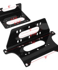 ATV Winch Mount For Polaris Ranger XP 1000 2020 2021 Fits 2000 To 3600 Lb Winches, four and two hole mount, steel construction