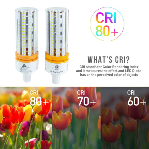 1000W Equivalent LED Corn Bulb Mega Bright 15000 Lumen 5000K Daylight White E26 E39 2 Pack with CRI 80+ illustration