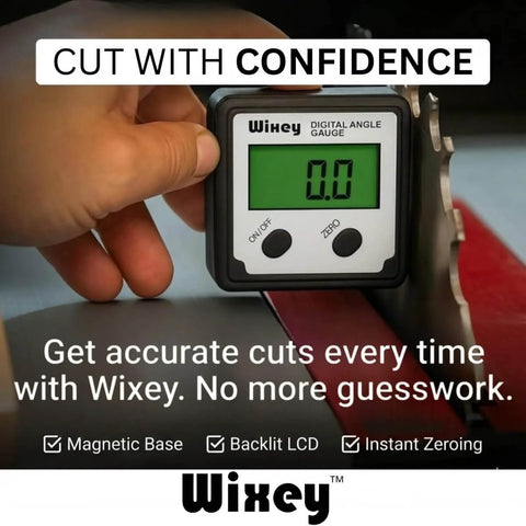 Digital Angle Gauge And Finder For Table Saw And Miter Saw With Magnetic Backlight Ultra Precise 0.1 Degree Resolution