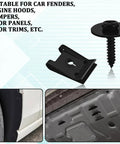 Hot Rod Ready M4.2 Fender Liner Screw Bolts And U Nut Clips For Garage Upgrade Universal hex head fasteners with U-nut clips.