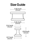Size guide for 10 Pack Brushed Antique Brass Cabinet Knobs, 1.46 Inch Rectangle Kitchen Hardware Knobs, AL6061AB